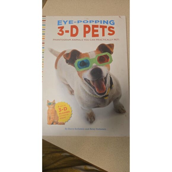 Eye-Popping 3-D Pets Phantogram Animal You Can Practically Pet Like New Hardback - Picture 1 of 6